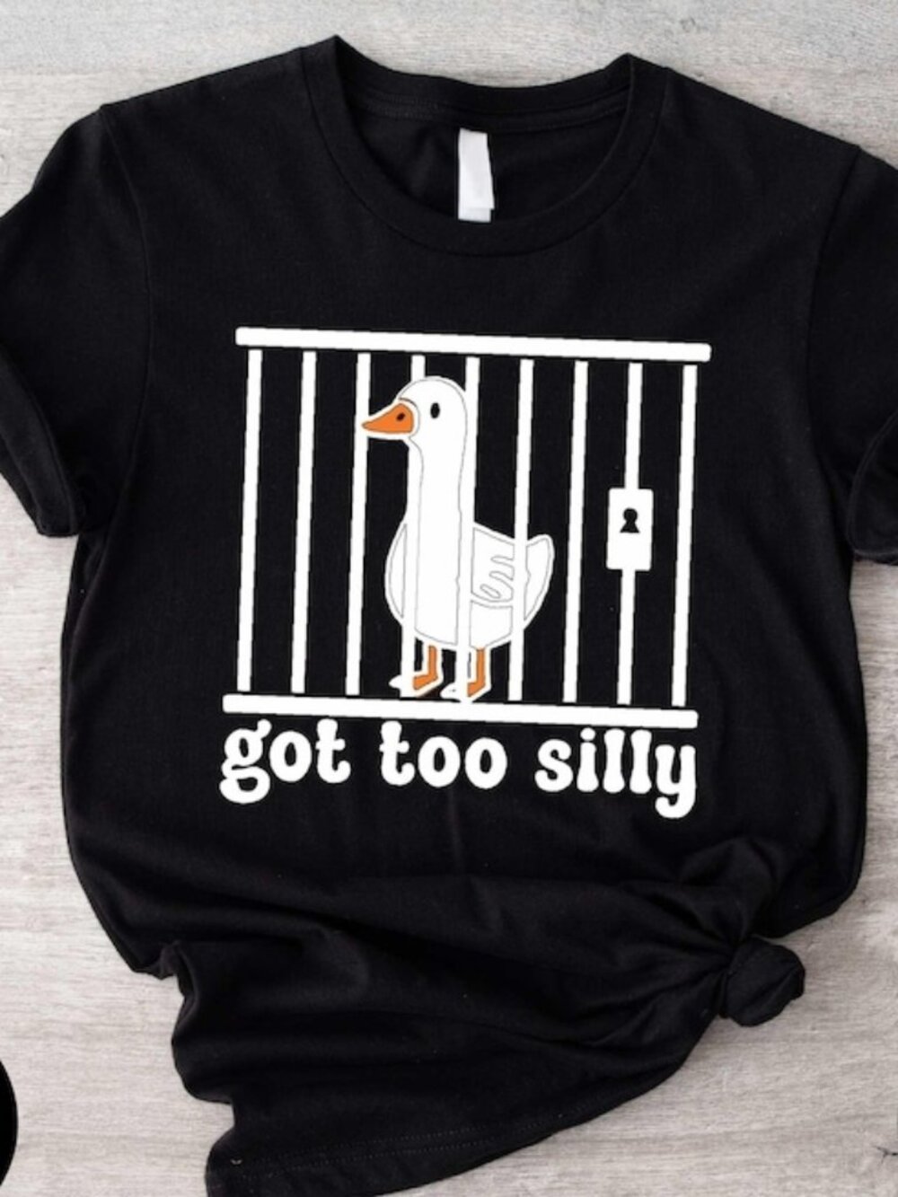Too Silly Goose T-shirt, Funny Cute Goose Graphic Tee
